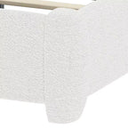 Cama Plataforma Tapizada GDFStudio Cloudmere Moden Boucle con Cabecero Curvo Ajustable