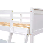 Cama alta moderna individual Luxystar con escritorio integrado y estantes de almacenamiento,