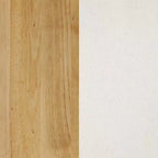 Nathan James Bailey Taburete de bar con respaldo curvado de altura de mostrador, madera natural de roble, ratán crema bouclé: tapizado, capacidad de 136 kg