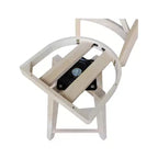 Taburete de barra Charlotte con altura de mostrador, giratorio y retorno automático sin terminar - International Concepts: Estructura de madera, diseño de respaldo en X, limpieza localizada
