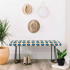 Maritza Lisa Wonky Blue Spring Flowers Bench Blue - Deny Designs