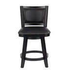 Taburete giratorio Boraam Broadmoor de altura de mostrador con acabado negro