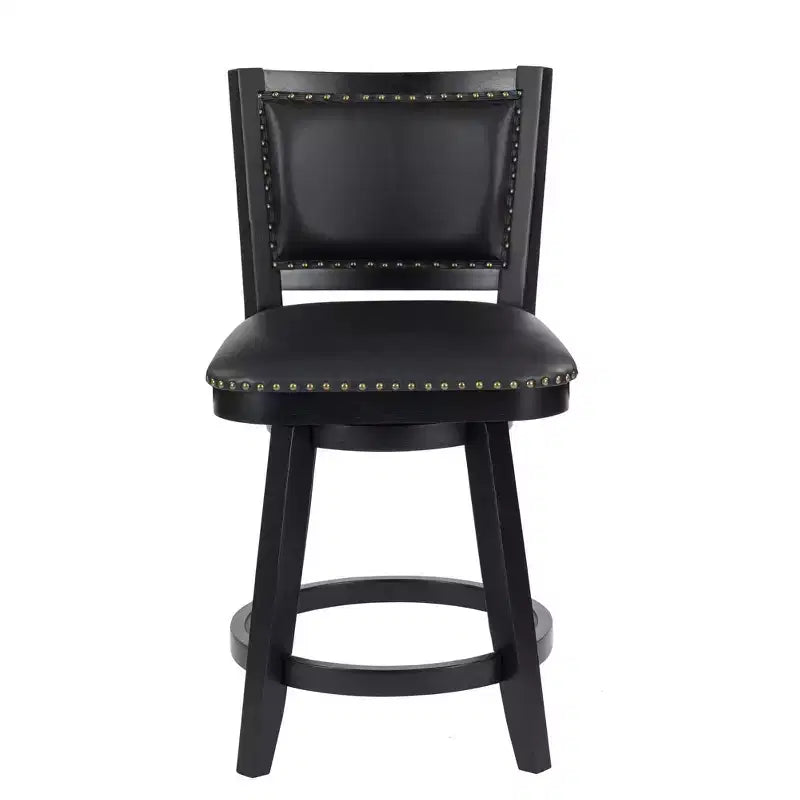Taburete giratorio Boraam Broadmoor de altura de mostrador con acabado negro