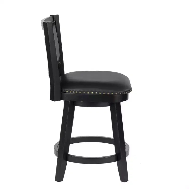 Taburete giratorio Boraam Broadmoor de altura de mostrador con acabado negro