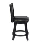 Taburete giratorio Boraam Broadmoor de altura de mostrador con acabado negro