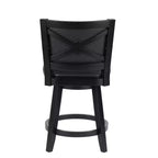 Taburete giratorio Boraam Broadmoor de altura de mostrador con acabado negro