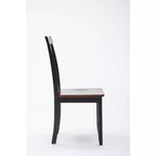 Sillas de Comedor Bloomington Negras y Cereza (Juego de 2) - Boraam: Madera de caucho maciza, Sin brazos, Capacidad de 136 kg, Respaldo de listones