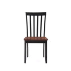 Sillas de Comedor Bloomington Negras y Cereza (Juego de 2) - Boraam: Madera de caucho maciza, Sin brazos, Capacidad de 136 kg, Respaldo de listones