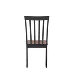 Sillas de Comedor Bloomington Negras y Cereza (Juego de 2) - Boraam: Madera de caucho maciza, Sin brazos, Capacidad de 136 kg, Respaldo de listones