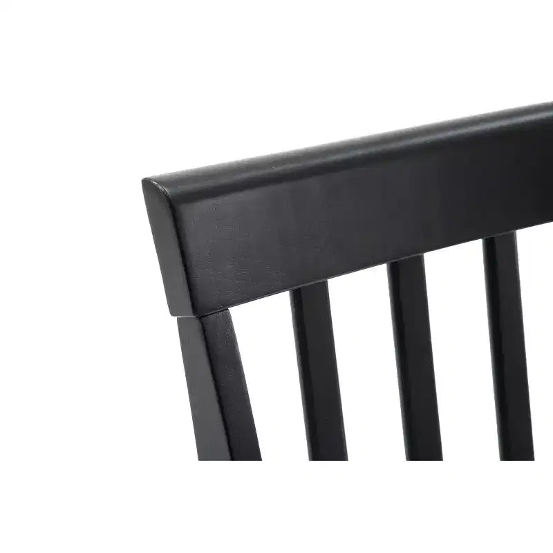 Sillas de Comedor Bloomington Negras y Cereza (Juego de 2) - Boraam: Madera de caucho maciza, Sin brazos, Capacidad de 136 kg, Respaldo de listones