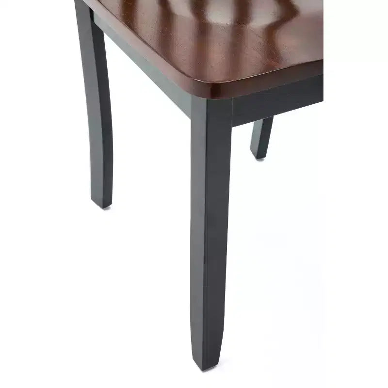 Sillas de Comedor Bloomington Negras y Cereza (Juego de 2) - Boraam: Madera de caucho maciza, Sin brazos, Capacidad de 136 kg, Respaldo de listones