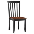 Sillas de Comedor Bloomington Negras y Cereza (Juego de 2) - Boraam: Madera de caucho maciza, Sin brazos, Capacidad de 136 kg, Respaldo de listones