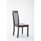 Sillas de Comedor Bloomington Negras y Cereza (Juego de 2) - Boraam: Madera de caucho maciza, Sin brazos, Capacidad de 136 kg, Respaldo de listones