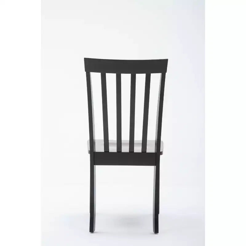 Sillas de Comedor Bloomington Negras y Cereza (Juego de 2) - Boraam: Madera de caucho maciza, Sin brazos, Capacidad de 136 kg, Respaldo de listones