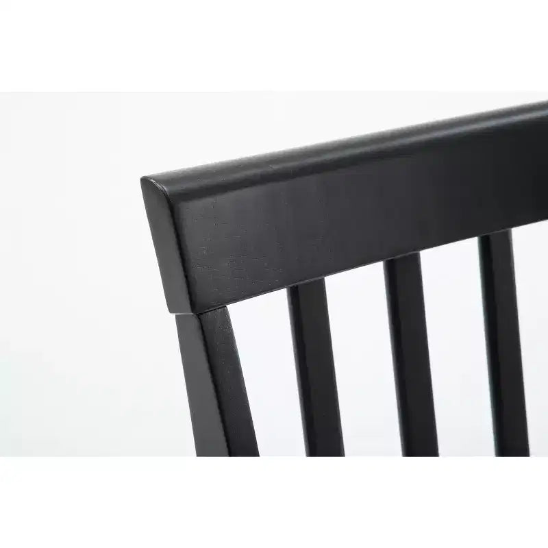 Sillas de Comedor Bloomington Negras y Cereza (Juego de 2) - Boraam: Madera de caucho maciza, Sin brazos, Capacidad de 136 kg, Respaldo de listones