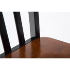 Sillas de Comedor Bloomington Negras y Cereza (Juego de 2) - Boraam: Madera de caucho maciza, Sin brazos, Capacidad de 136 kg, Respaldo de listones