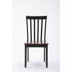 Sillas de Comedor Bloomington Negras y Cereza (Juego de 2) - Boraam: Madera de caucho maciza, Sin brazos, Capacidad de 136 kg, Respaldo de listones