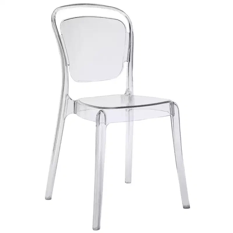 Silla de comedor Entreat transparente - Modway: Policarbonato, limpiar a mano/con paño, no requiere montaje, capacidad de 150 kg