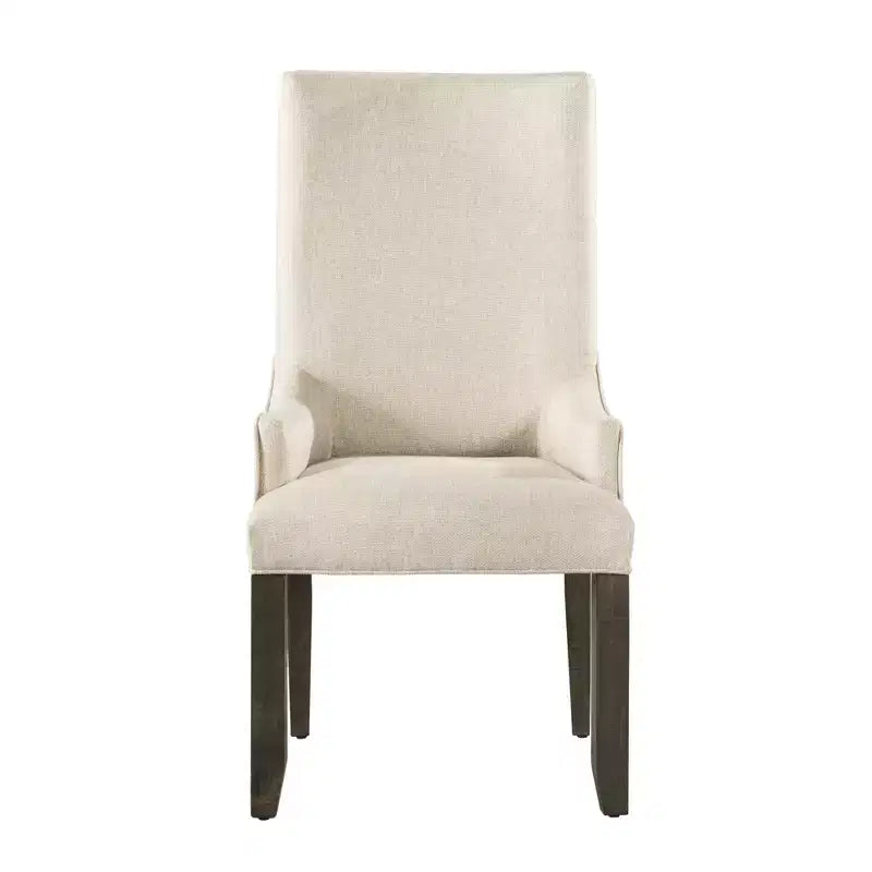 Juego de Sillas Stanford Parson Crema - Picket House Furnishings: Respaldo alto tapizado con brazos