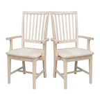 Silla Auxiliar Mission con Brazos sin Acabado - International Concepts: Madera Maciza, Respaldo de Listones, Muebles de Cocina