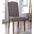 Set of 2 Silva Cushioned Wood Dining Chair Gray - HOMES: Inside + Out: Nailhead Trim, Polyester Upholstery