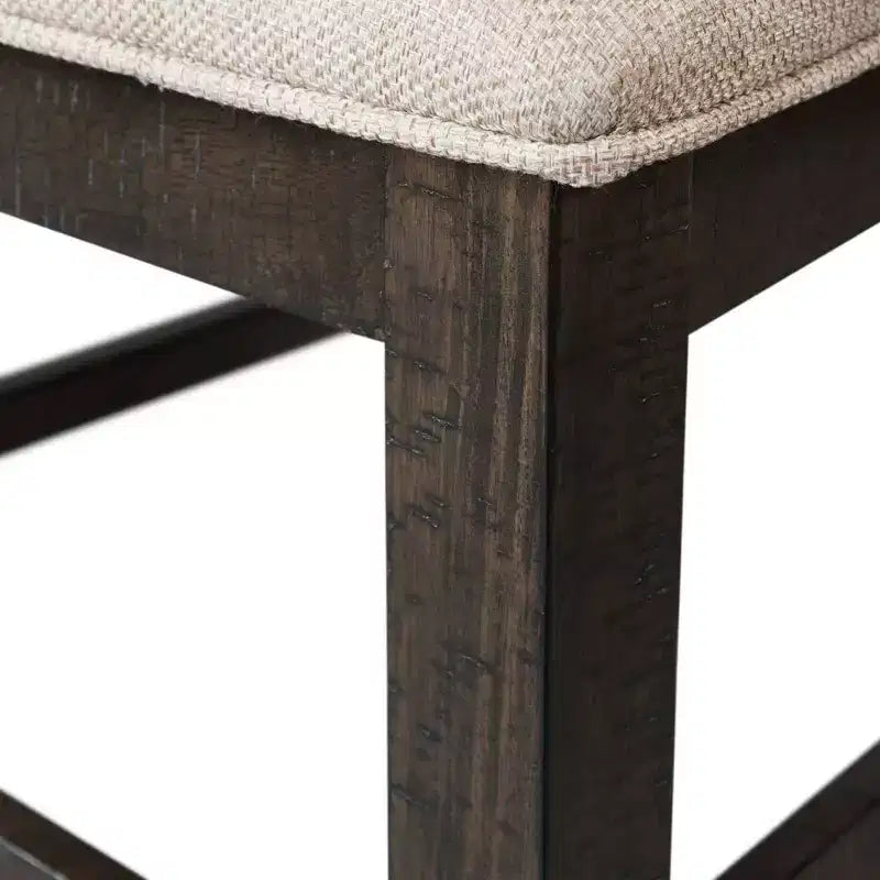 Silla Stanford de Madera Marrón con Respaldo Curvo - Picket House Furnishings: Moderno de Mediados de Siglo, Asiento Tapizado