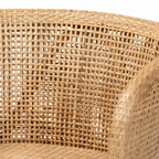 Silla de comedor bali y pari Papúa: estructura de acacia, ratán trenzado, diseño bohemio, requiere montaje