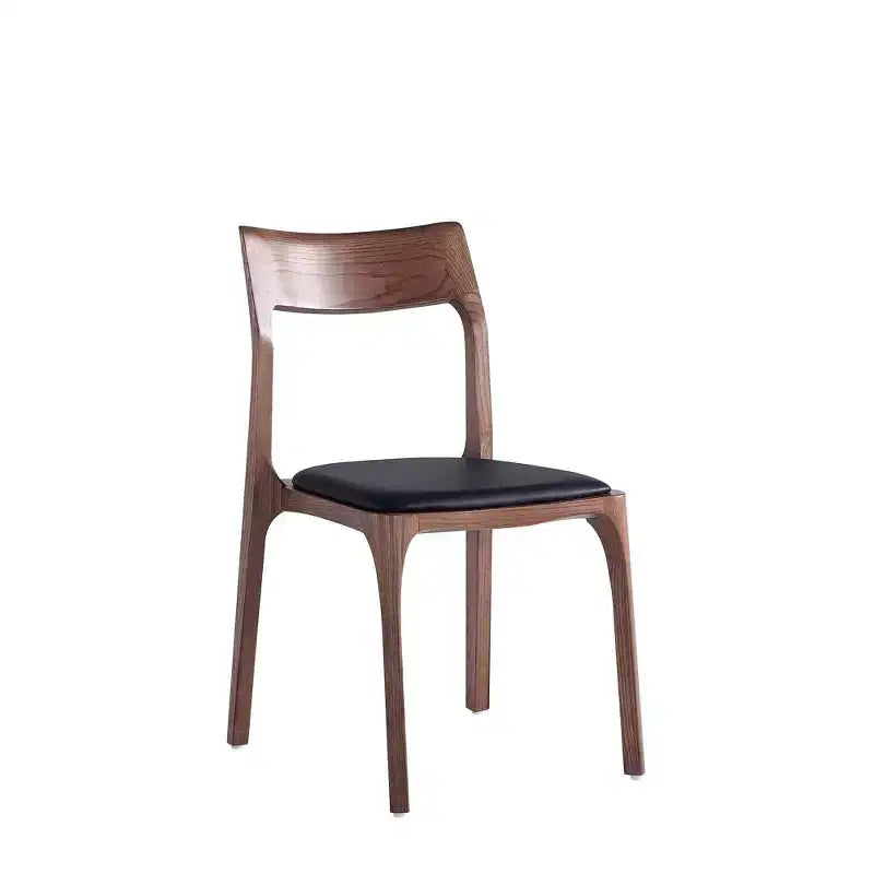 Juego de 2 sillas de comedor apilables tapizadas en piel sintética moderna negras - Manhattan Comfort