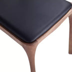 Juego de 2 sillas de comedor apilables tapizadas en piel sintética moderna negras - Manhattan Comfort