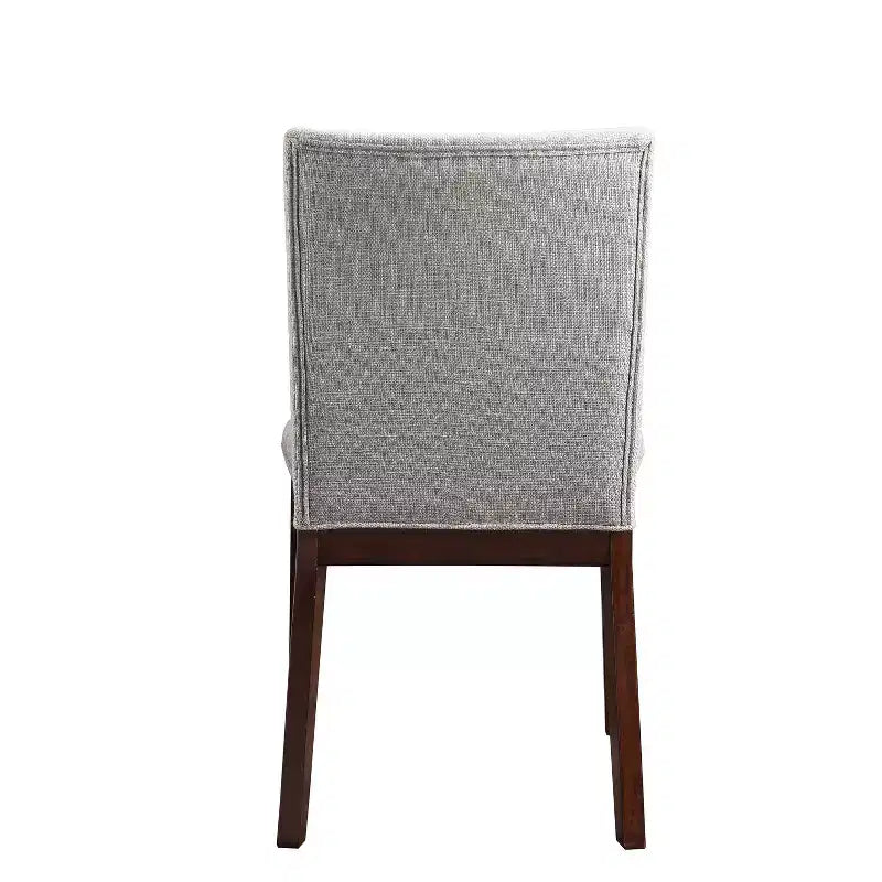 Juego de 2 sillas auxiliares Amalie de 18" Beige - Steve Silver Co.: Estilo moderno de mediados de siglo, Acabado nogal, Tapizado de poliéster