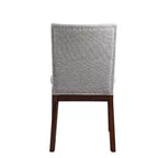Juego de 2 sillas auxiliares Amalie de 18" Beige - Steve Silver Co.: Estilo moderno de mediados de siglo, Acabado nogal, Tapizado de poliéster