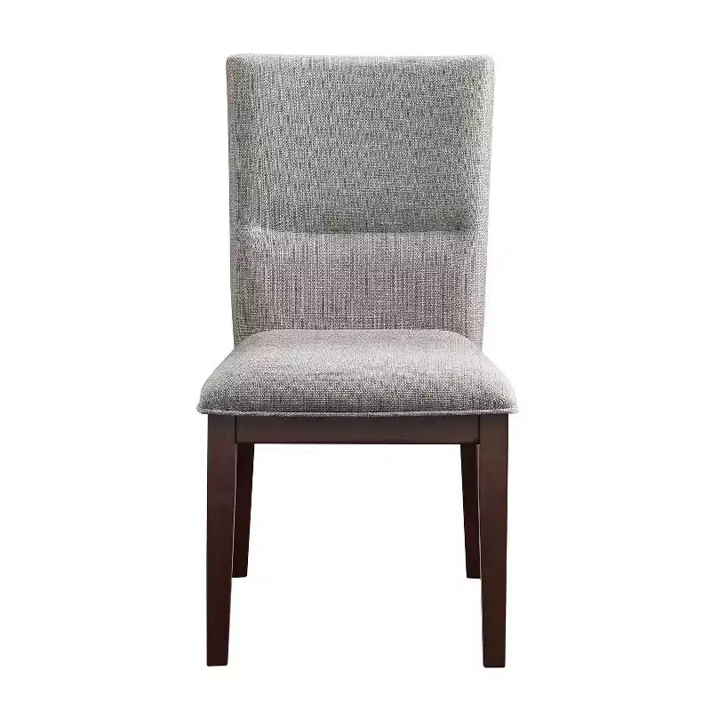 Juego de 2 sillas auxiliares Amalie de 18" Beige - Steve Silver Co.: Estilo moderno de mediados de siglo, Acabado nogal, Tapizado de poliéster