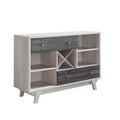 Brassex Jude Multi-Tier Buffet Server with Storage White Oak/Gray