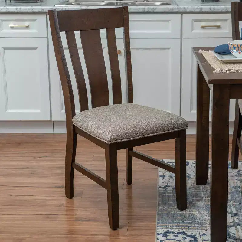 Juego de comedor rectangular Lewis de 6 piezas Powell - Marrón