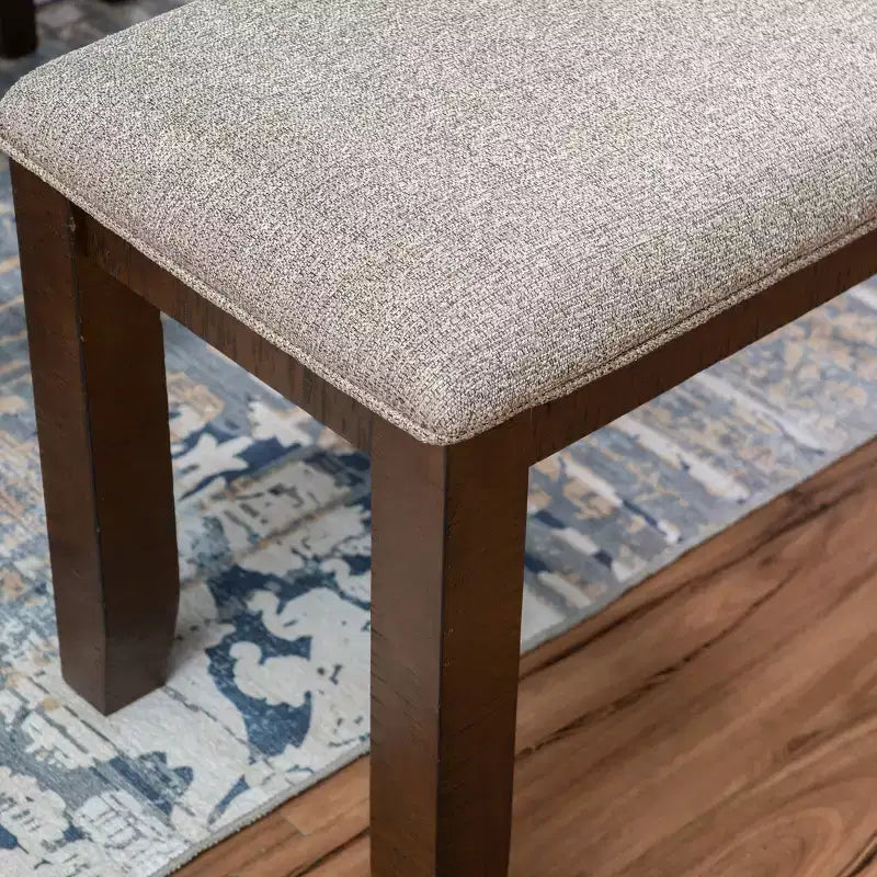 Juego de comedor rectangular Lewis de 6 piezas Powell - Marrón