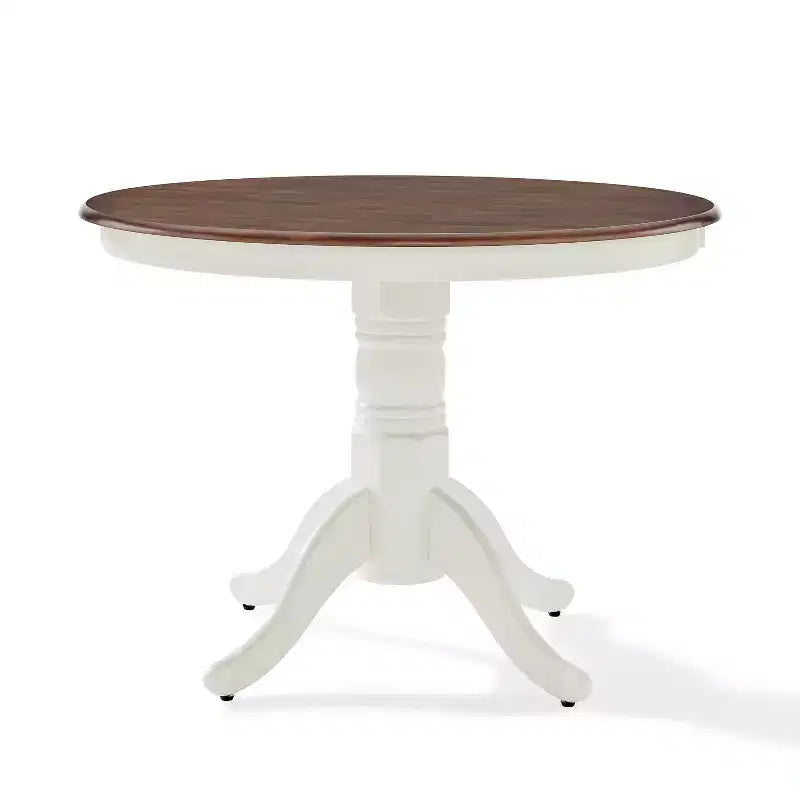Mesa de comedor redonda Shelby Blanco envejecido - Crosley