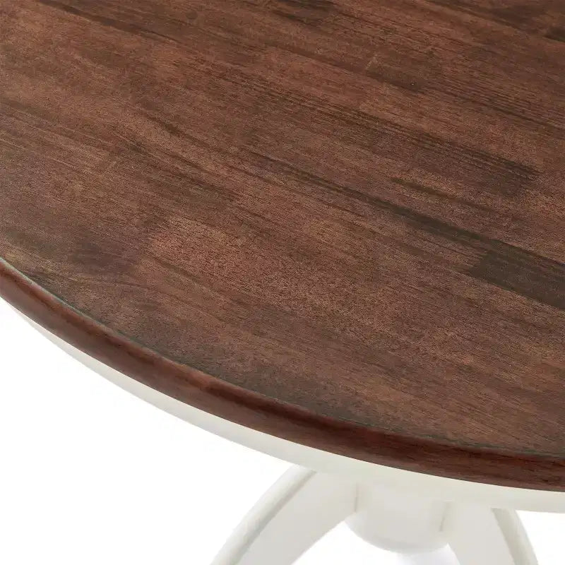 Mesa de comedor redonda Shelby Blanco envejecido - Crosley
