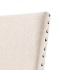 Juego de comedor extensible de 7 piezas Dex y 6 sillas laterales tapizadas en nogal/crema - Picket House Furnishings: Acabado ahumado, patas acampanadas