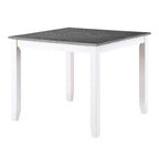 HOGAR: Inside + Out Juego de comedor de 5 piezas Seawhisper de transición blanco/gris: madera maciza, sillas tapizadas, estilo rústico