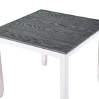 HOGAR: Inside + Out Juego de comedor de 5 piezas Seawhisper de transición blanco/gris: madera maciza, sillas tapizadas, estilo rústico