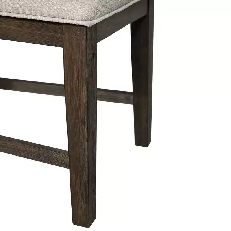 Juego de comedor Jasper extensible de 7 piezas y seis sillas laterales tapizadas nogal tostado - Picket House Furnishings