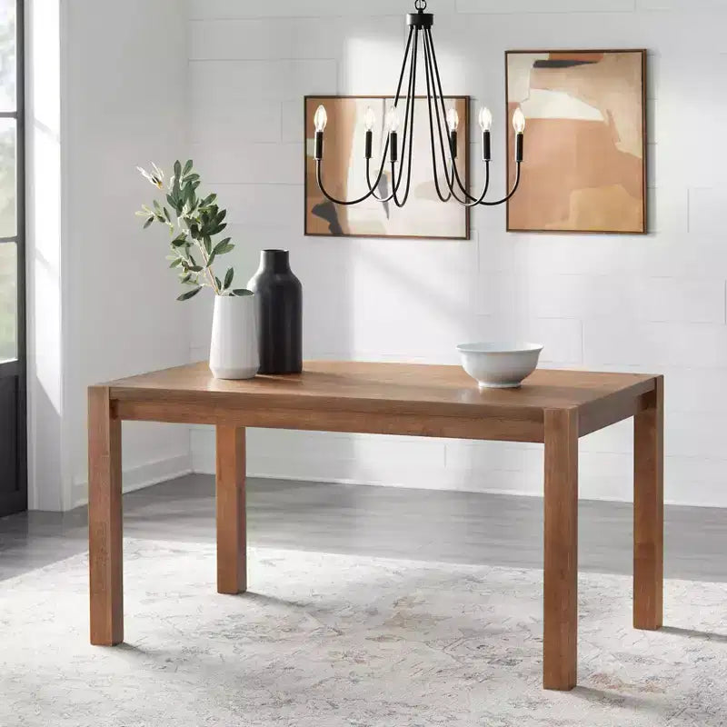 Mesa de comedor rectangular Buylateral Verdon estilo rústico moderno color madera flotante