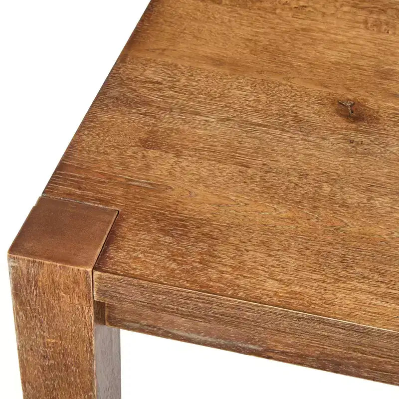 Mesa de comedor rectangular Buylateral Verdon estilo rústico moderno color madera flotante