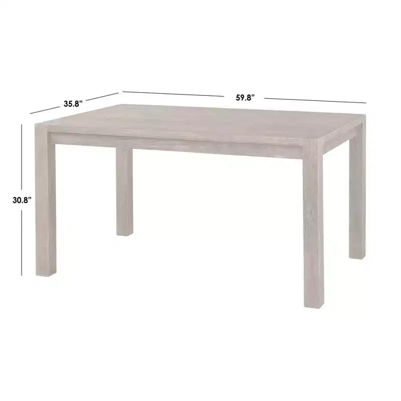 Mesa de comedor rectangular Buylateral Verdon estilo rústico moderno color madera flotante