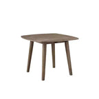 Juego de mesa de comedor extensible Boulder de 3 piezas con cepillado de alambre en color marrón granero - Boraam: Moderna de hoja abatible cuadrada, con capacidad para 4 personas