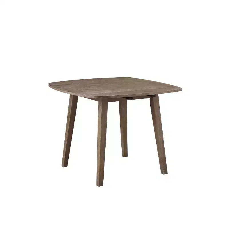 Juego de mesa de comedor extensible Boulder de 3 piezas con cepillado de alambre en color marrón granero - Boraam: Moderna de hoja abatible cuadrada, con capacidad para 4 personas