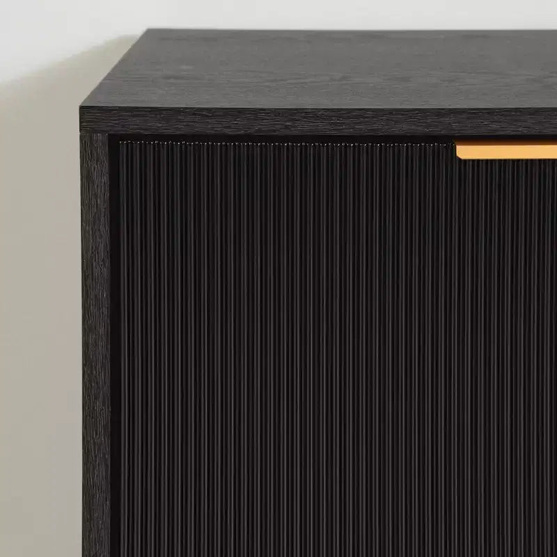Aparador Arlo de South Shore, roble fresno/oro: aparador moderno con almacenamiento, mueble para recibidor, servidor de bufé