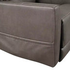 HOMES: Inside + Out Sillón reclinable motorizado de polipiel con elevador, calefacción por zonas y sistema patentado de reposacabezas gris
