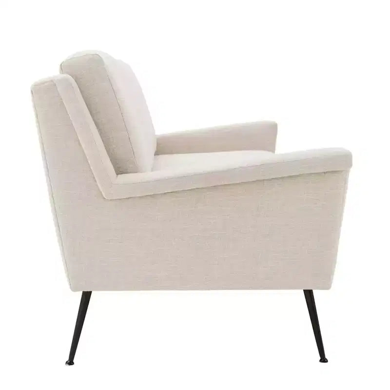 Sofá de tela Chesapeake negro/beige - Modway: Tapicería de poliéster, Estructura de metal, Estilo moderno, 3 plazas
