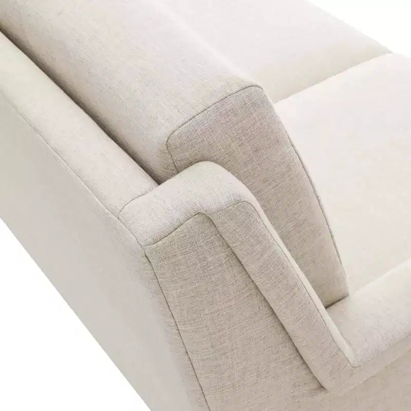 Sofá de tela Chesapeake negro/beige - Modway: Tapicería de poliéster, Estructura de metal, Estilo moderno, 3 plazas